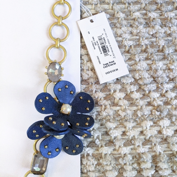 Kate Spade Leather Flowers Necklace and Studs - Picture 3 of 3